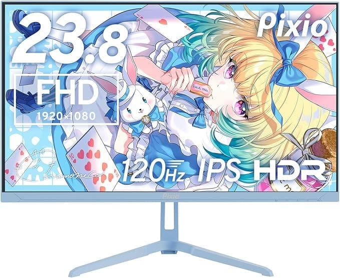 Pixio PX246 Wave ゲーミングモニター 23.8インチ 水色