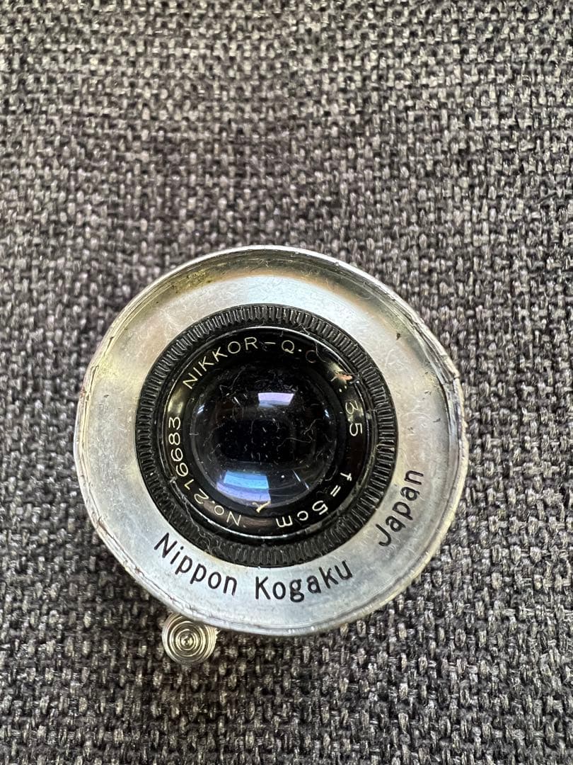 レンズ　NIKKOR-Q.C 5cm f/3.5 沈胴 Lマウント レンズ