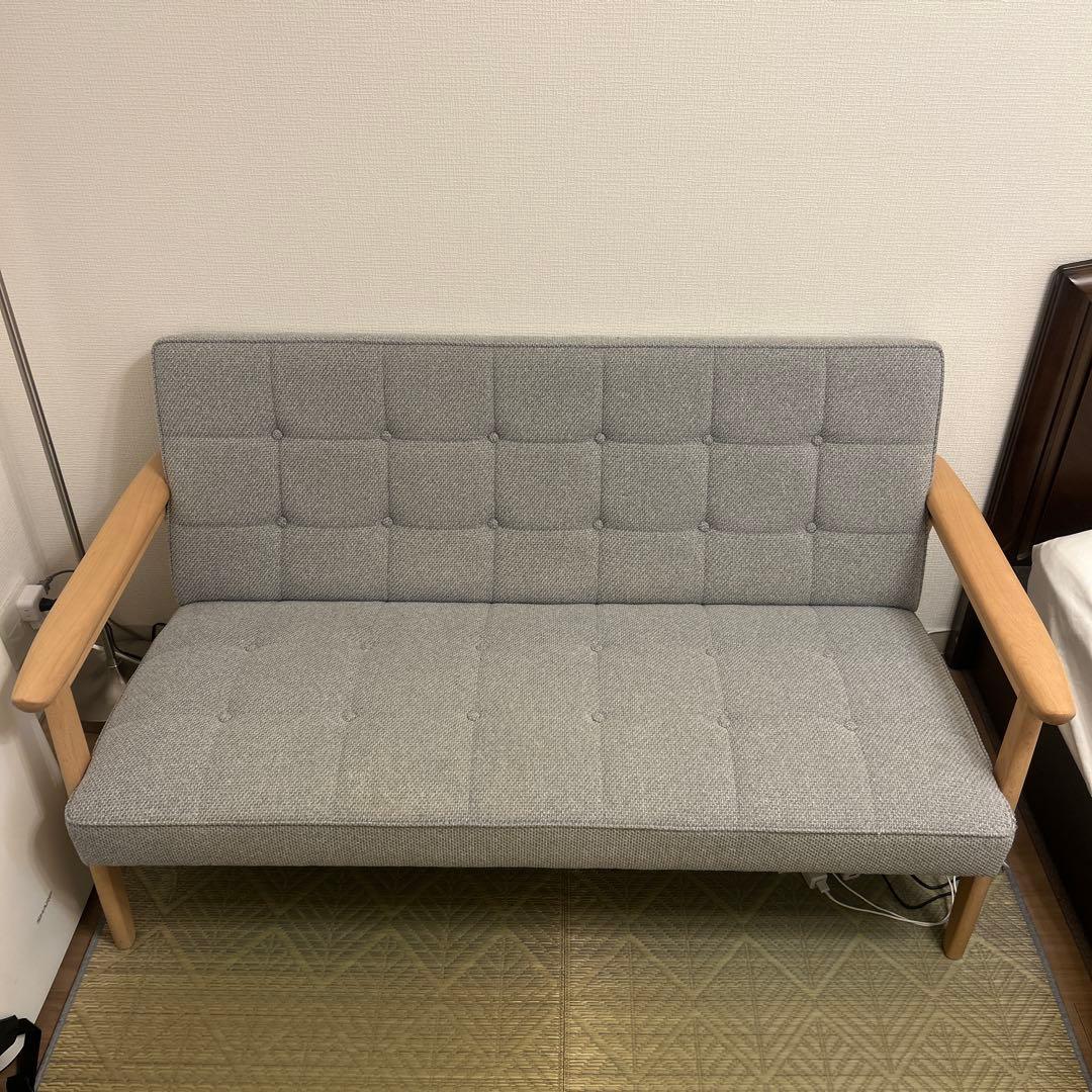 t*5様 カリモク60 Ｋチェア2シーター　ミストグレー