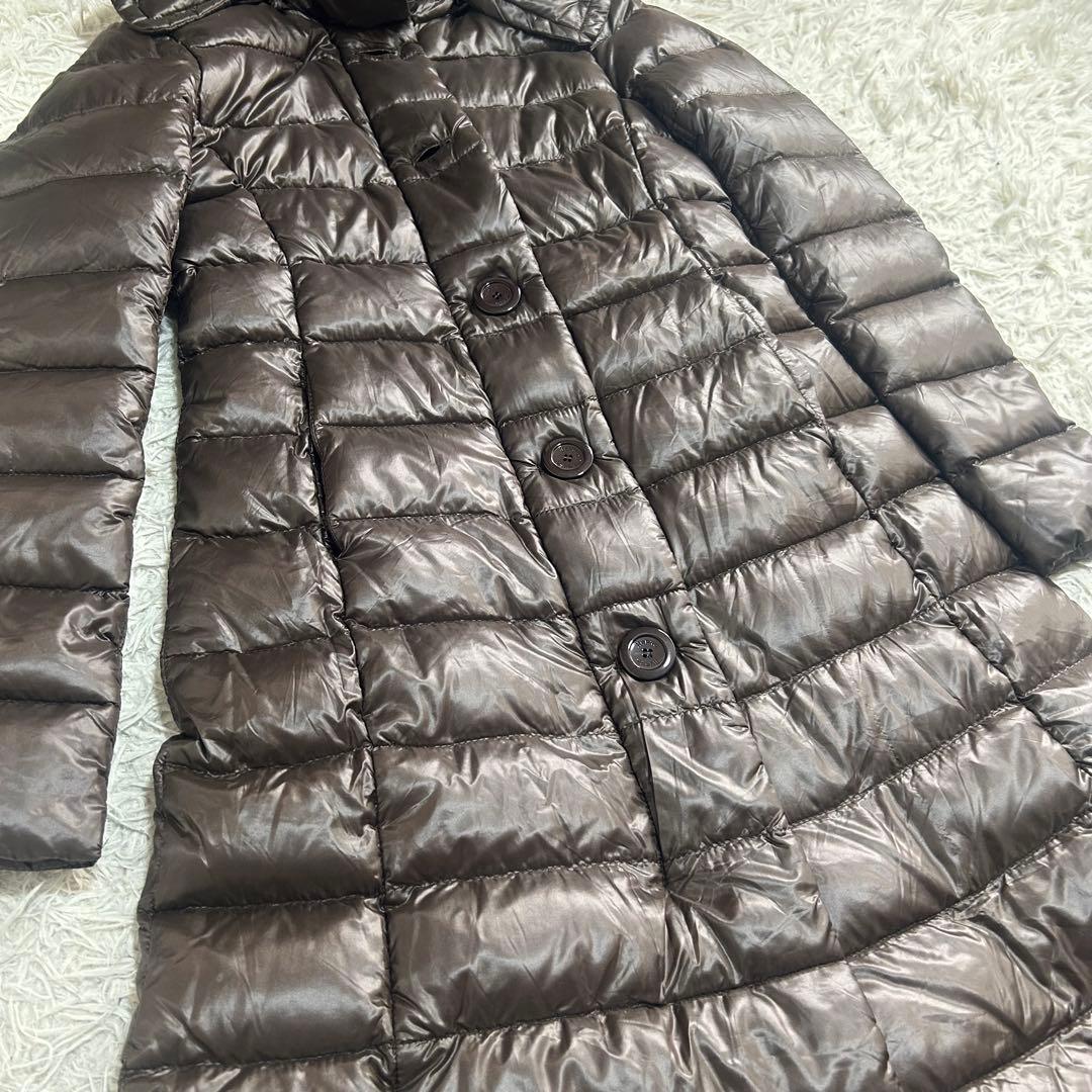 15992✨良品✨ヘルノ 38 フード着脱 ロングダウンジャケット コート