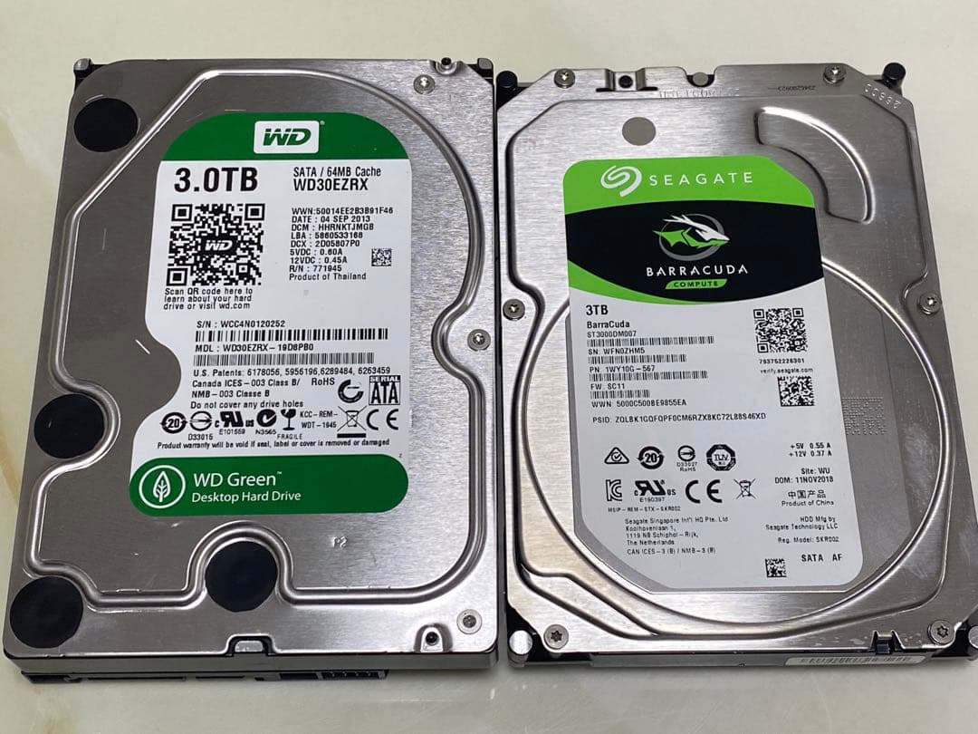 3.5インチHDD 3TB 2台セット