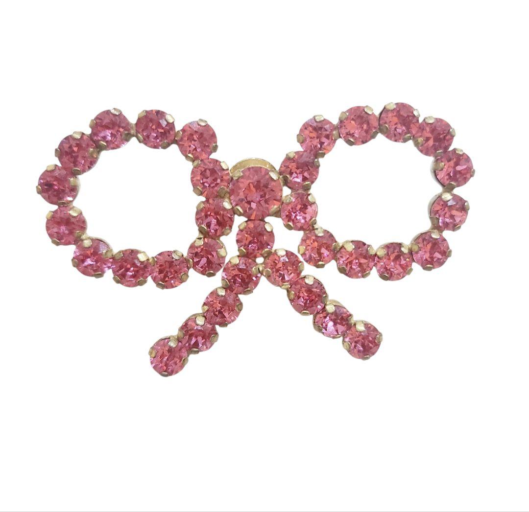 マキヌモト　リボンブローチ　ピンク