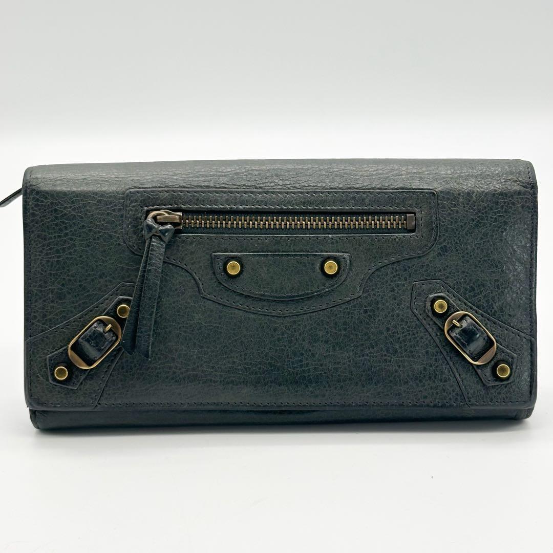 バレンシアガ シティ クラシック 二つ折り 長財布 コンチネンタル スタッズ