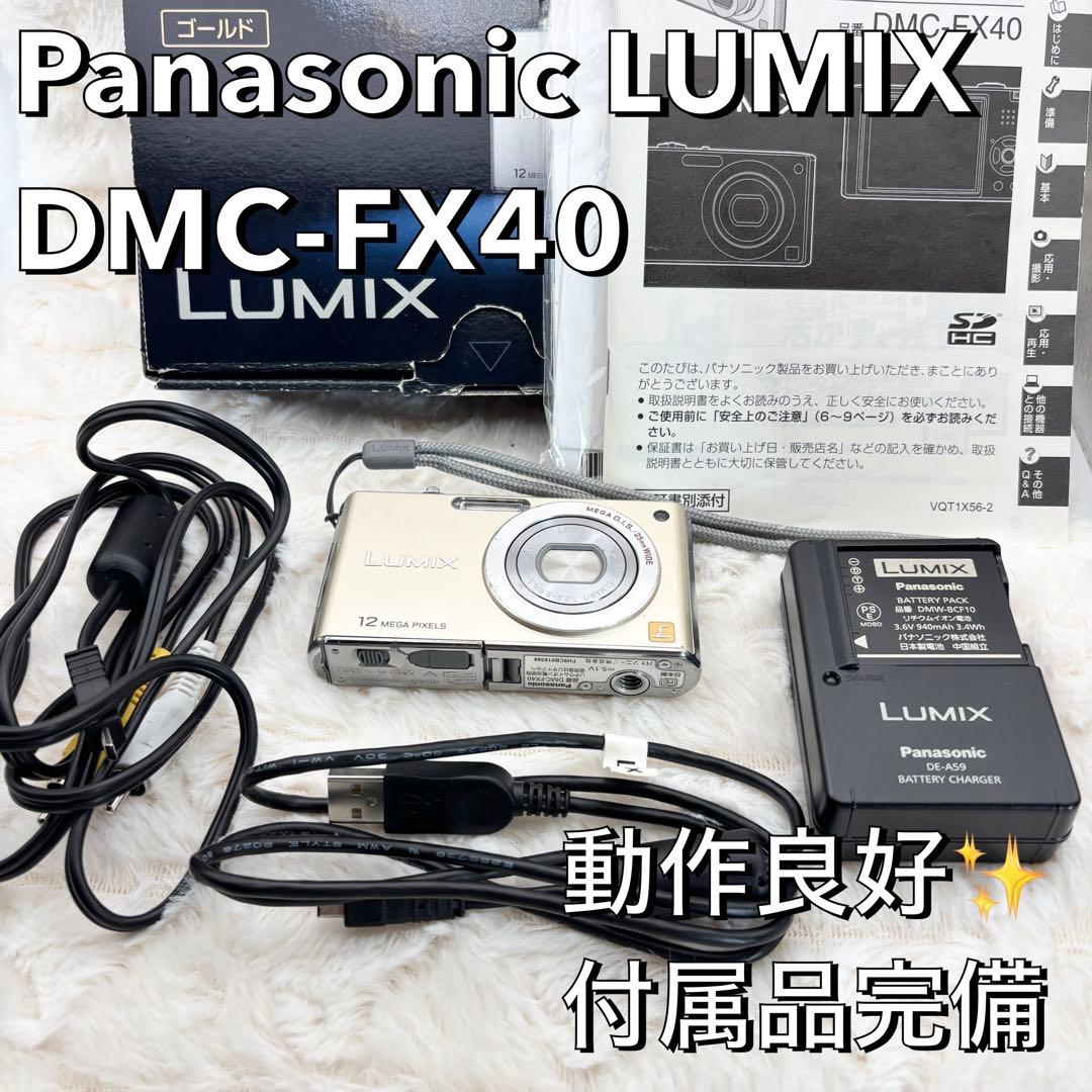 動作良好 Panasonic LUMIX DMC-FX40 ゴールド