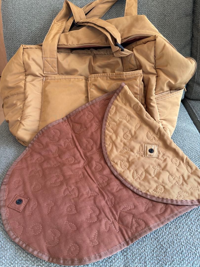 mamita Mother's Bag キャラメル&チョコレート　マザーズバッグ