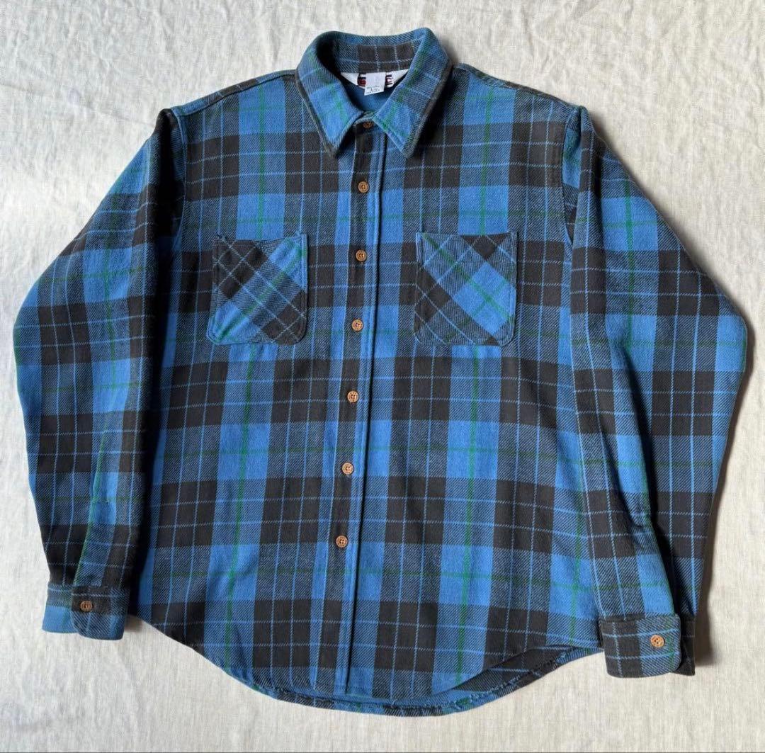 80’s BIG MAC ビックマック ブルー フランネルシャツ チェックネル