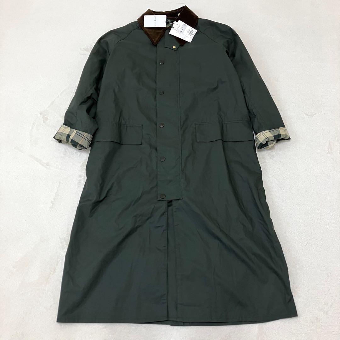 新品/Barbour/OS BURGHLEY JS/ステンカラーコート/カーキ
