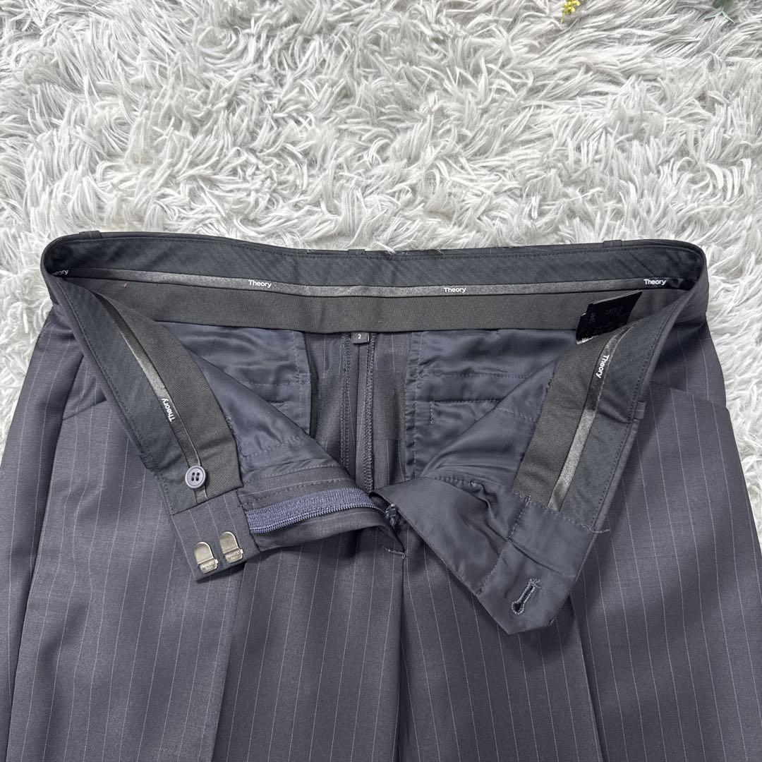 極美品✨近年 セオリー セットアップスーツ ATLAS ピンストライプ ネイビー