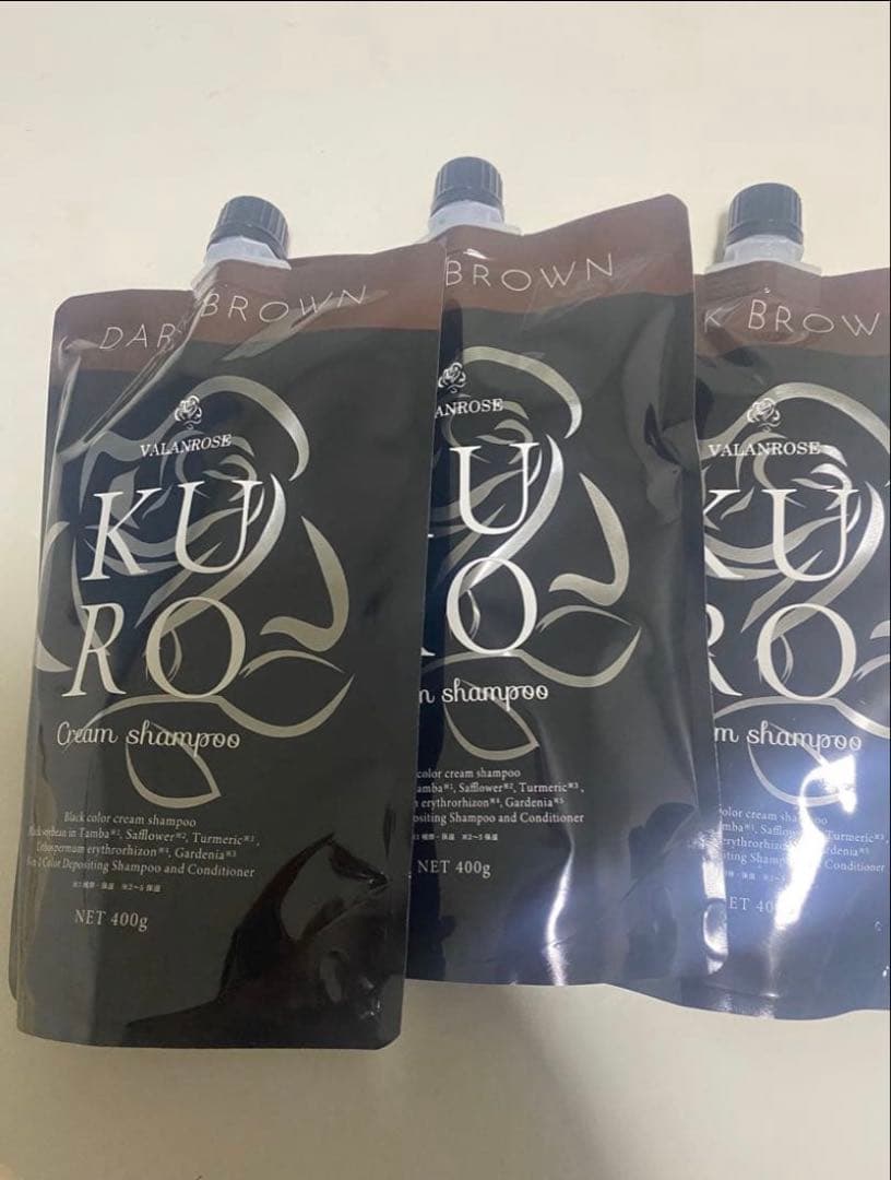 【VALANROSE KURO 】ダークブラウン クリームシャンプー　4個