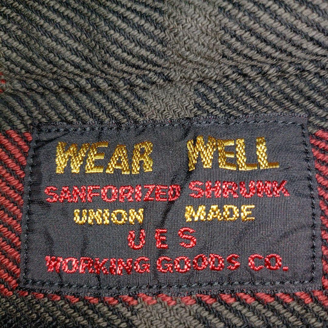 ウエスUES502552エクストラヘビーネルシャツ 赤と緑のチェック柄 長袖 L