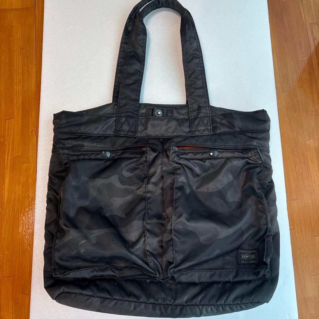 K*K様 ポーター　30周年　タンカー迷彩柄 ブラック トートバッグ