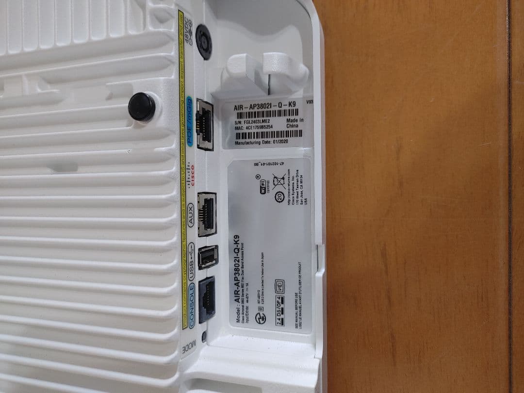 Cisco Aironet 3802i 無線LANアクセスポイント