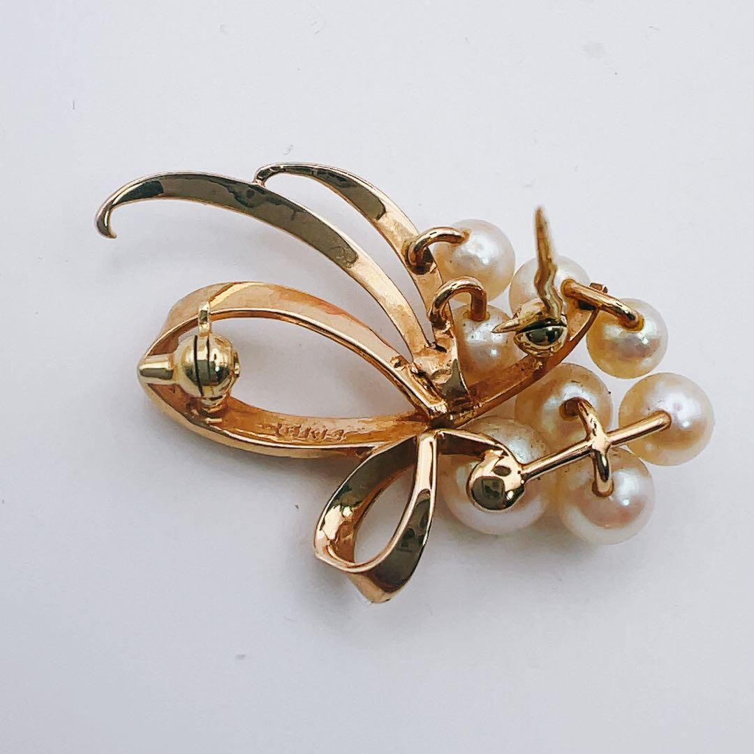 ○田崎真珠　ブローチk14