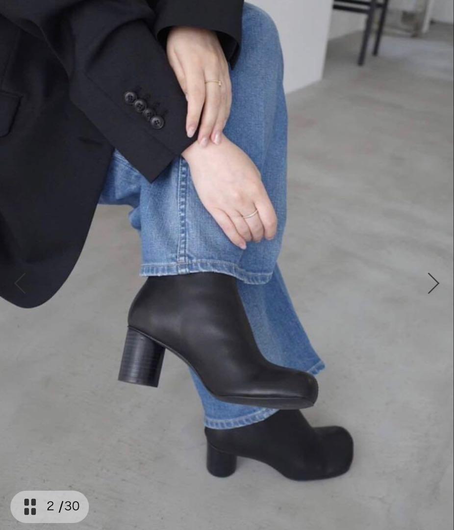 SLOBE IENA スクエアトゥショートブーツ