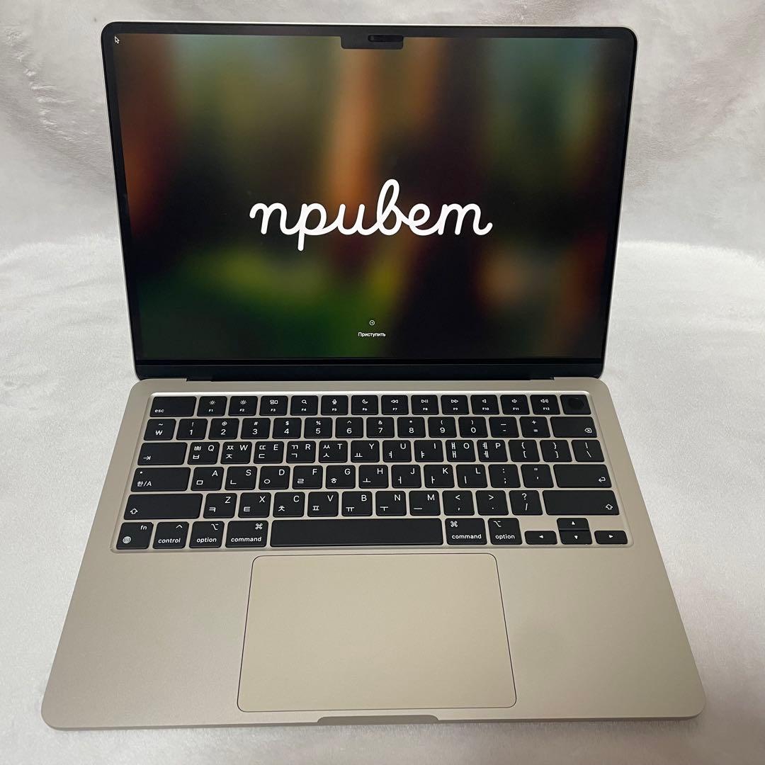【美品・外箱付】MacBookAir M3 16GB 512GB韓国語キーボード