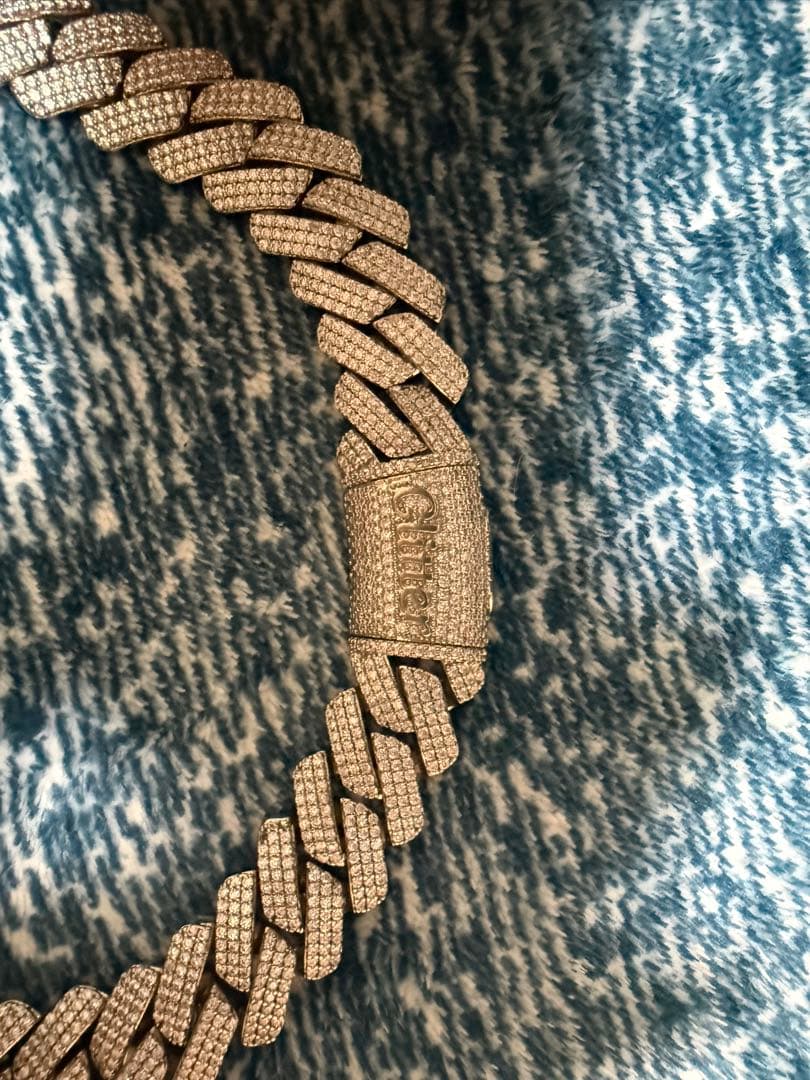 アクセサリー glitter 19mm iced out chain 60cm