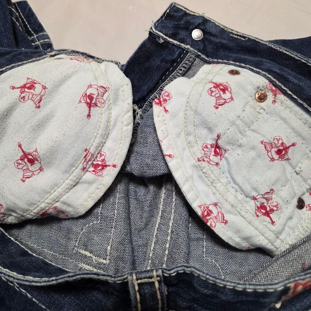 極美品TRUE RELIGIONブーツカット・フレアデニム・ダークブルーW25