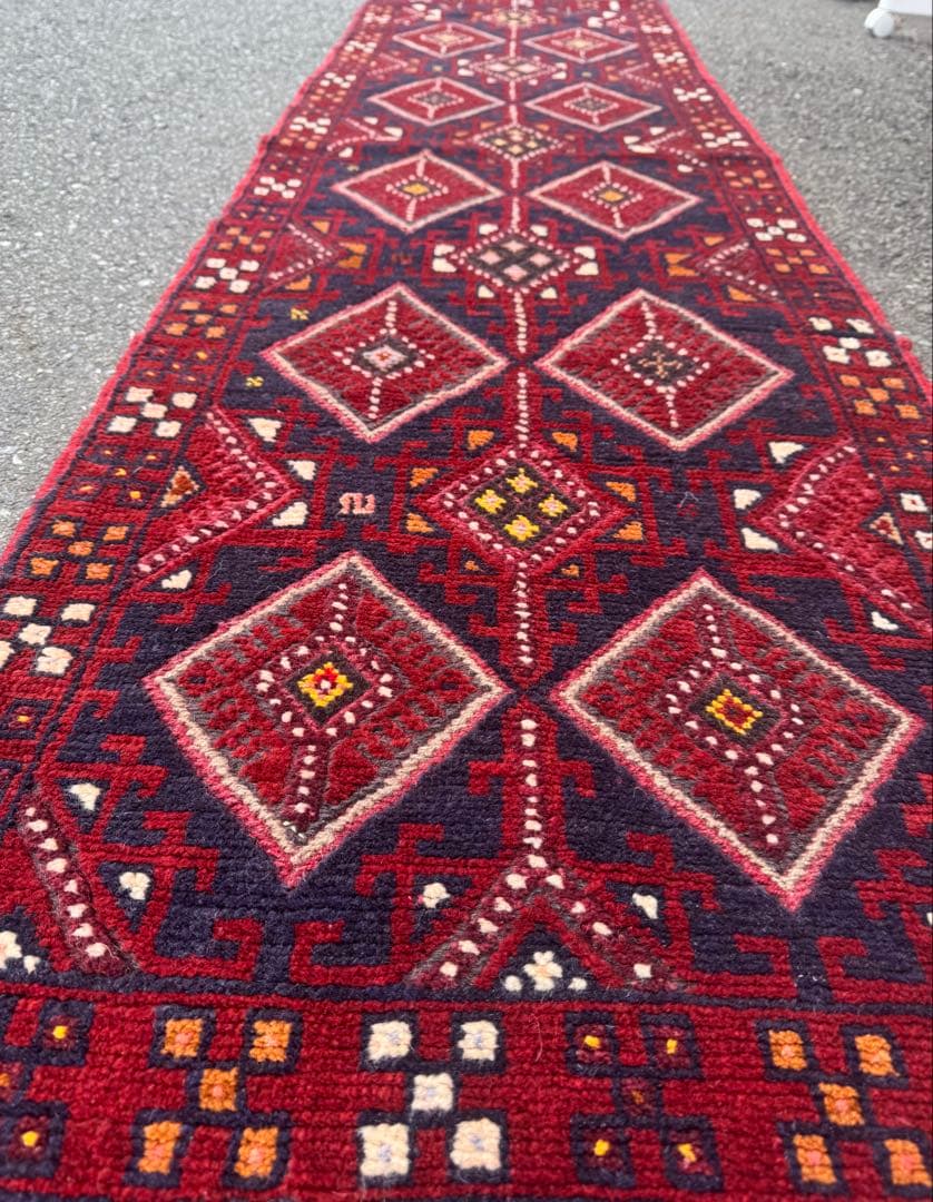 ペルシャ 手作り ランナー ラグ