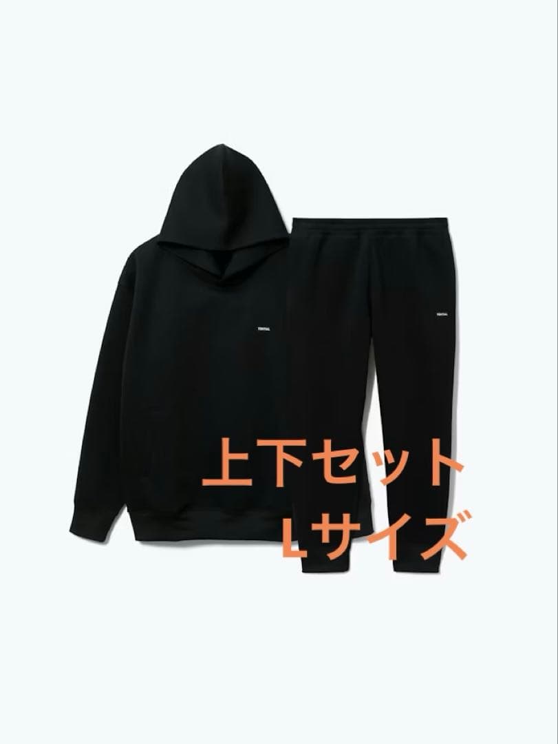 J*L様 テンシャル テックスウェット プルフーディー 黒 Lサイズ 上下セット