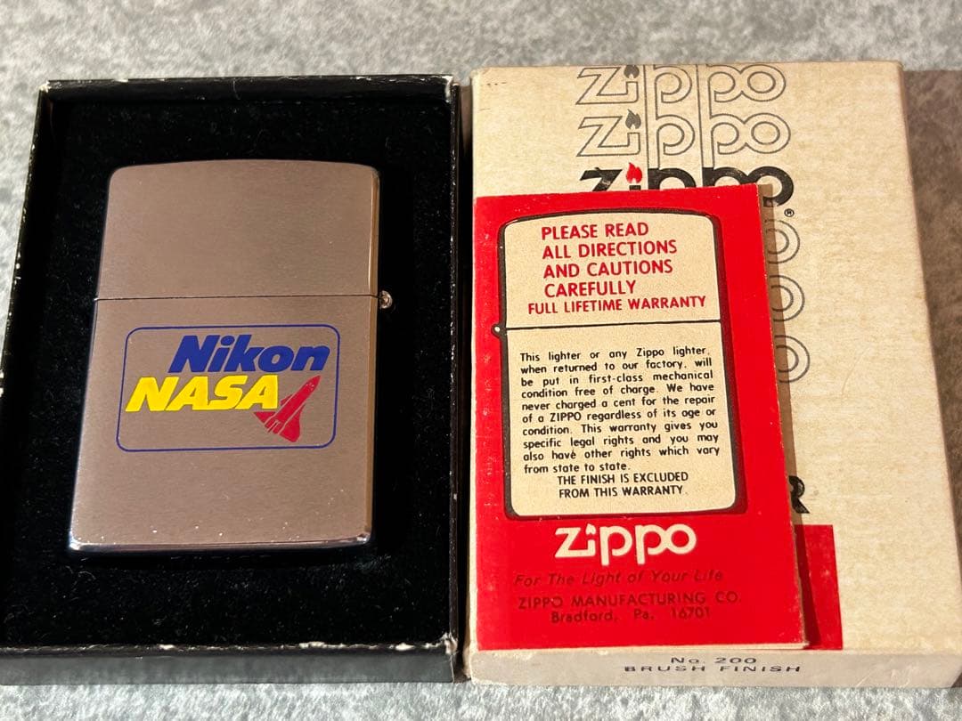 ビンテージzippo 1980年 Nikon & NASA スペースシャトル