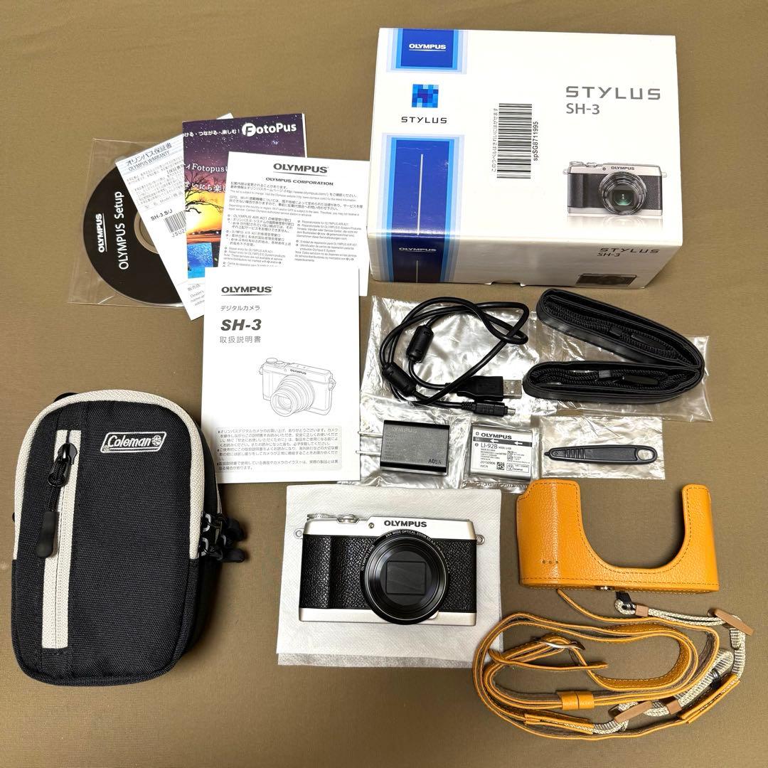デジタルカメラ OLYMPUS STYLUS SH-3 ボディージャケット付き