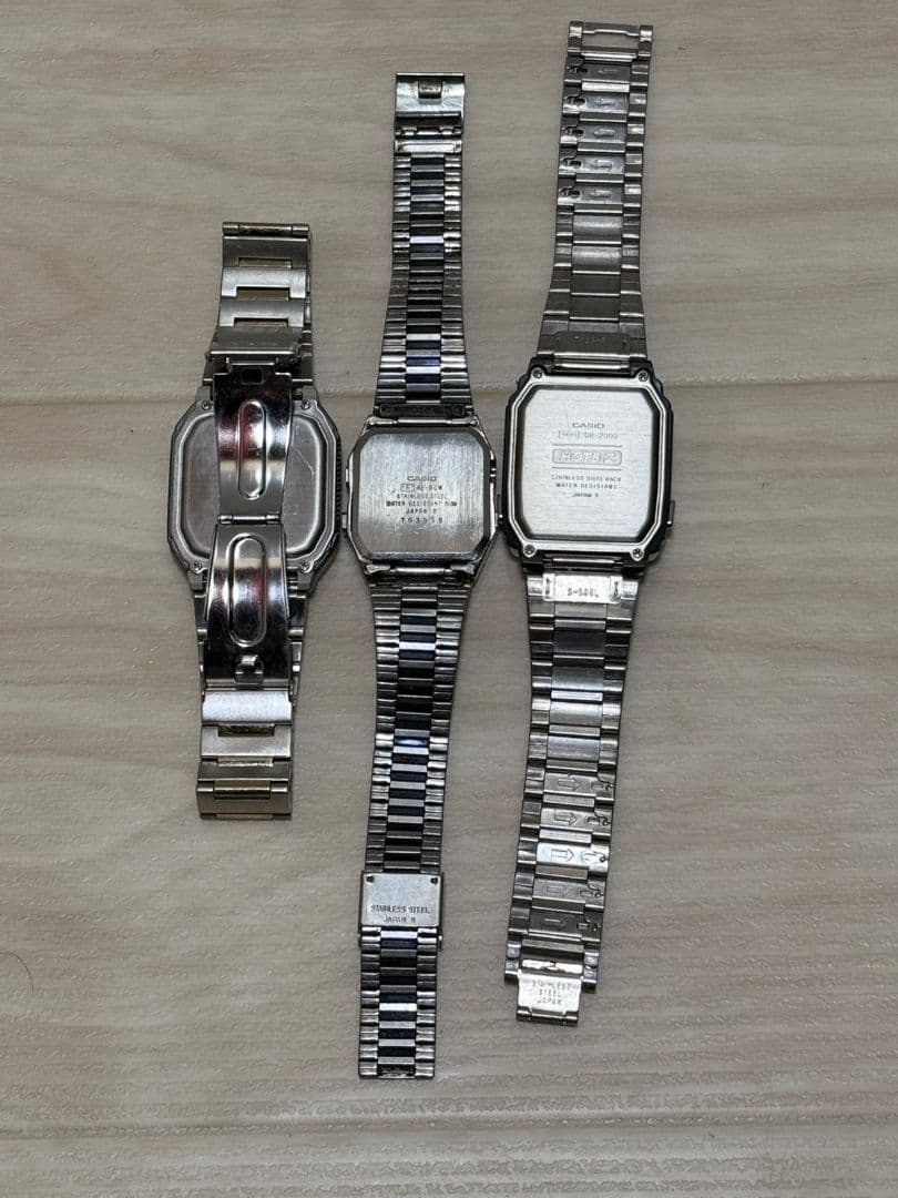 CASIO HOTBIZ デジタル腕時計 ステンレスバンド ジャンク