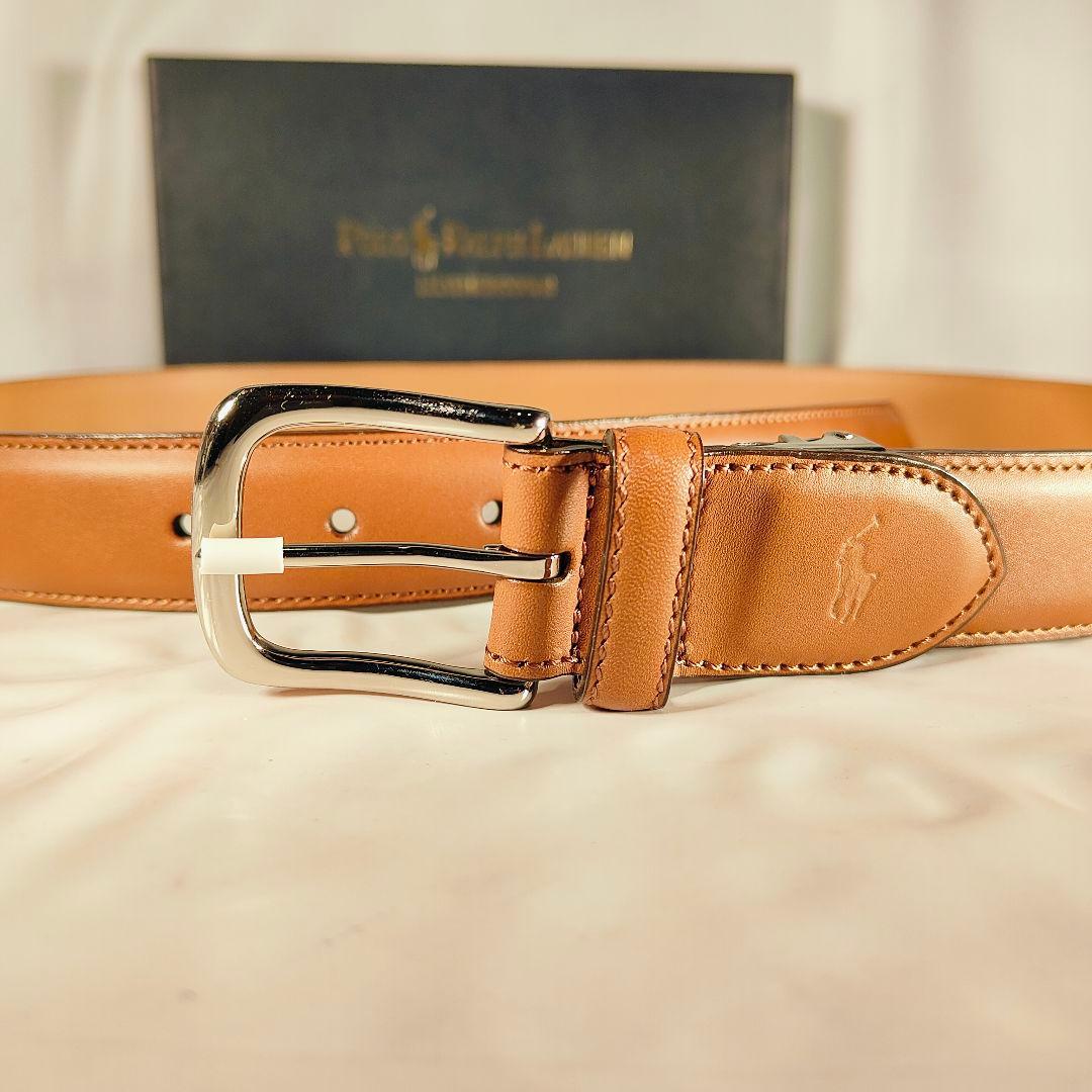 【新品未使用】PRL RALPH LAUREN 高級カーフレザー ドレスベルト