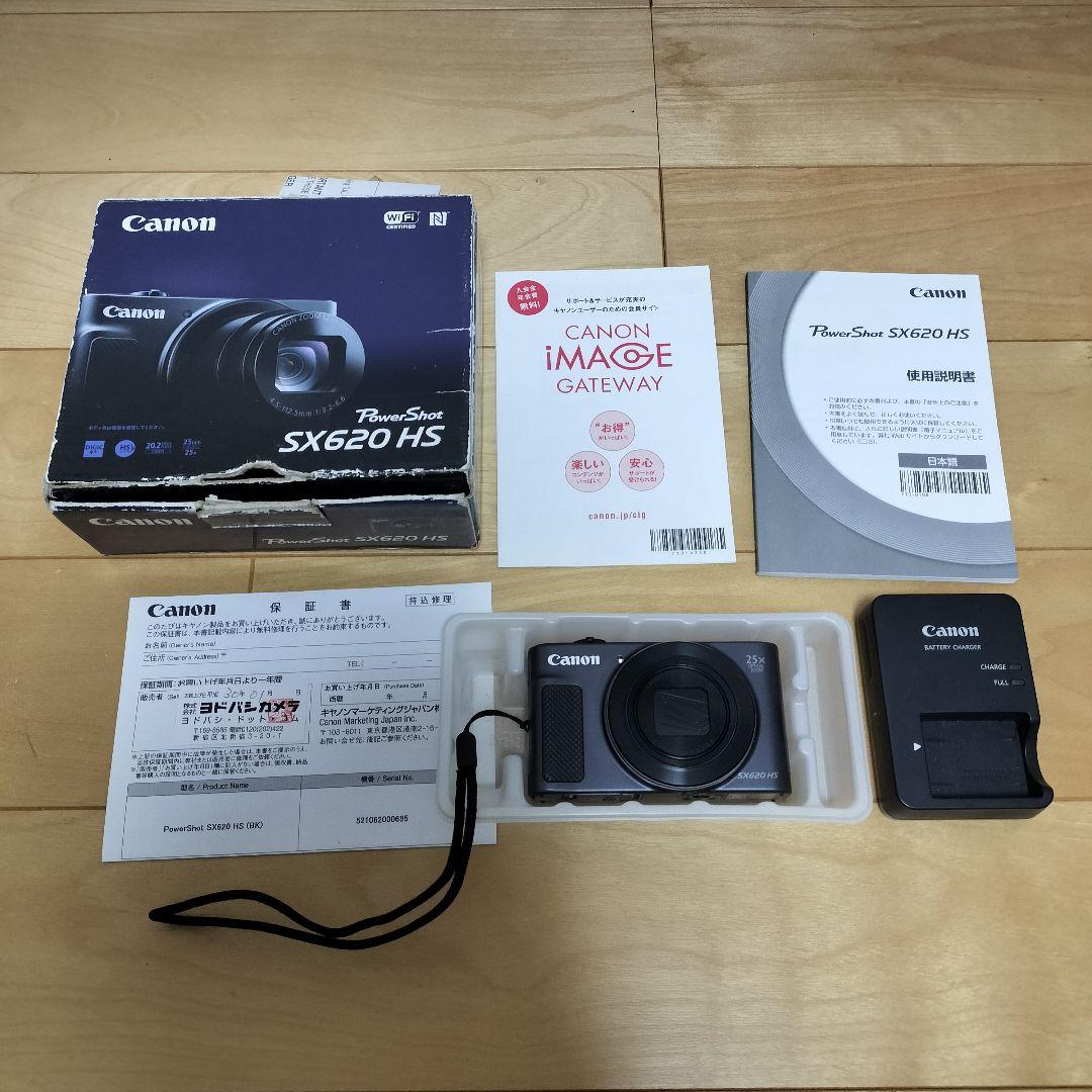 美品 Canon Power Shot SX620HS デジタルカメラ 黒