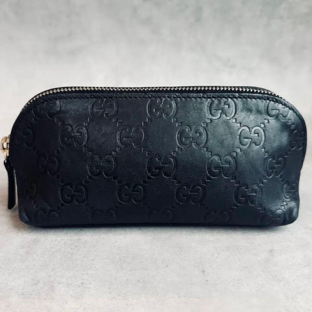 バッグ GUCCI GG Shima Leather Pouch