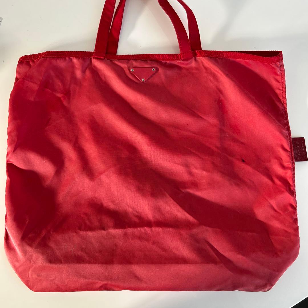 PRADA トートバッグ ナイロン ロボット 三角ロゴプレート エコバッグ訳あり