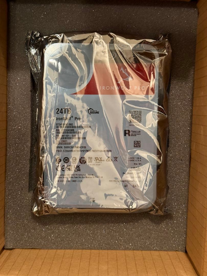 Seagate IronWolf Pro 24TB 5年保証 正規品