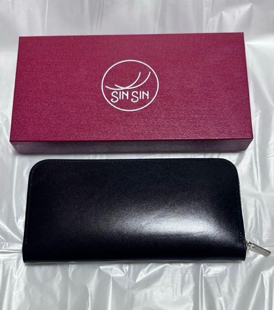 新進工房　SIN SIN バタール/ルガトー/ブラック長財布