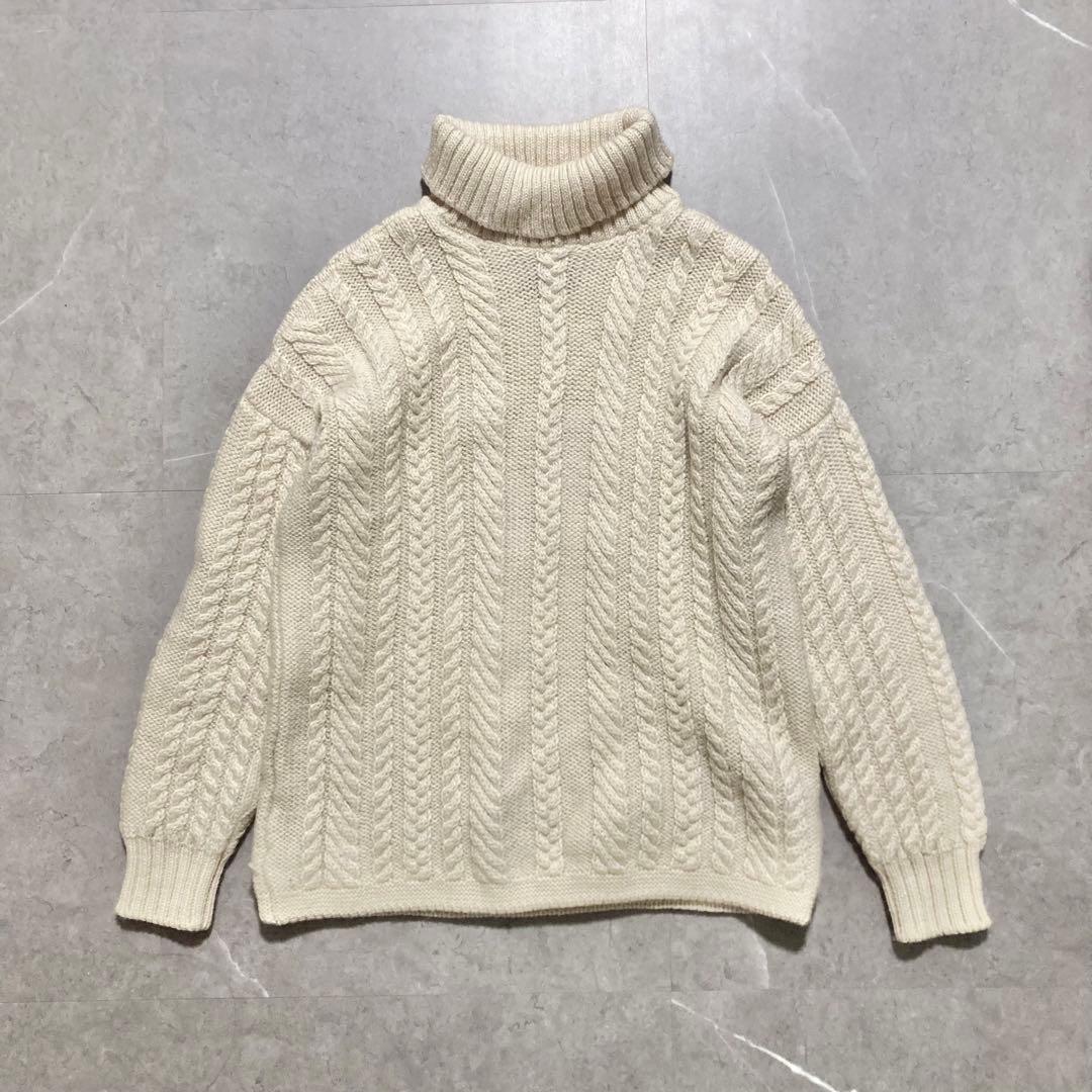 Guernsey Woollens ガンジーセーター Lサイズ タートルネック