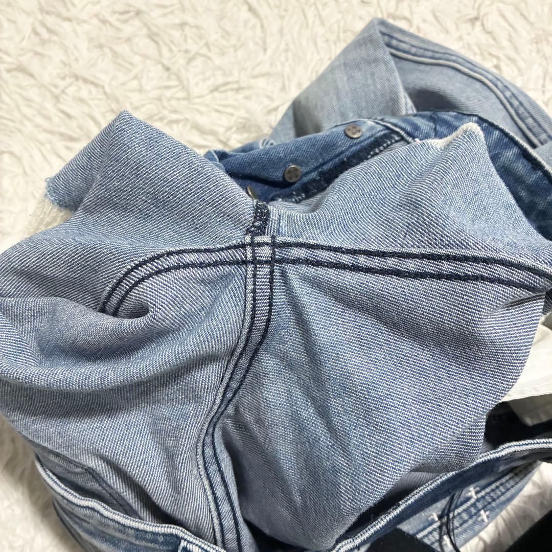 【KSUBI】スビ ダメージ加工ストレッチデニムパンツ クラッシュデニム 29