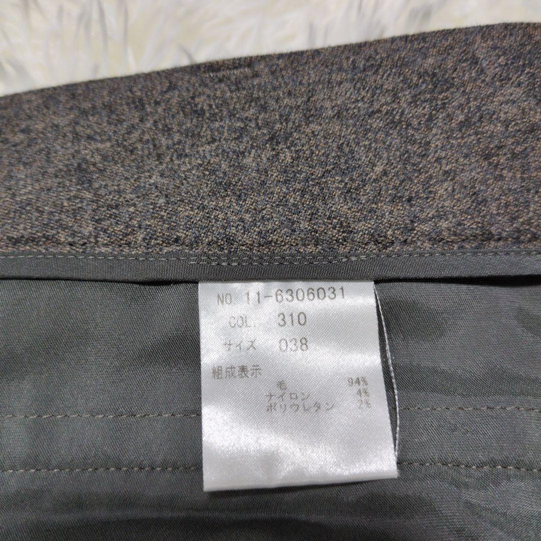 美品【カルソン】グレー系 ビジネスパンツスーツ セットアップ38(M)