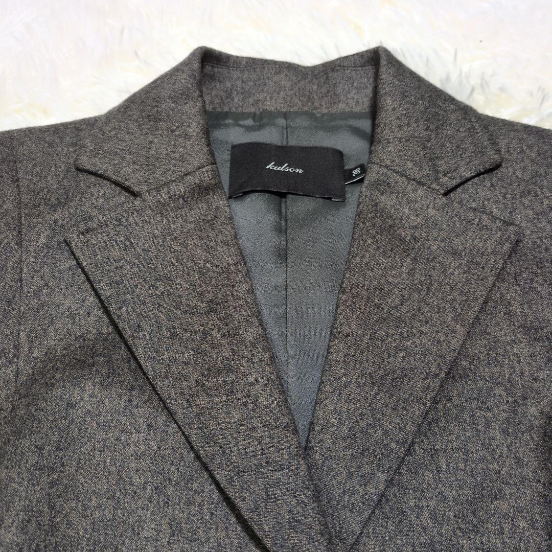 美品【カルソン】グレー系 ビジネスパンツスーツ セットアップ38(M)