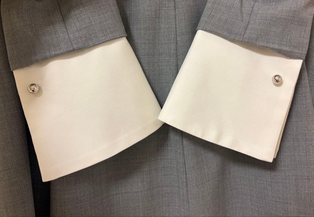 ADEAM ワンピース　グレー　パールカフスボタン　サイズ2