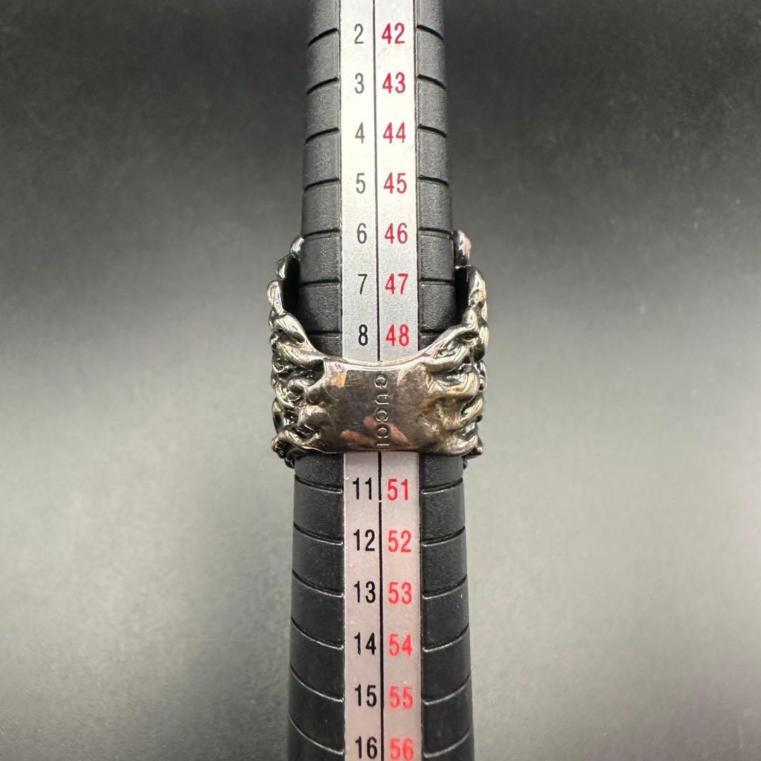 極美品✨　GUCCI　リング　指輪　ライオンヘッド　ロゴ　刻印　1473