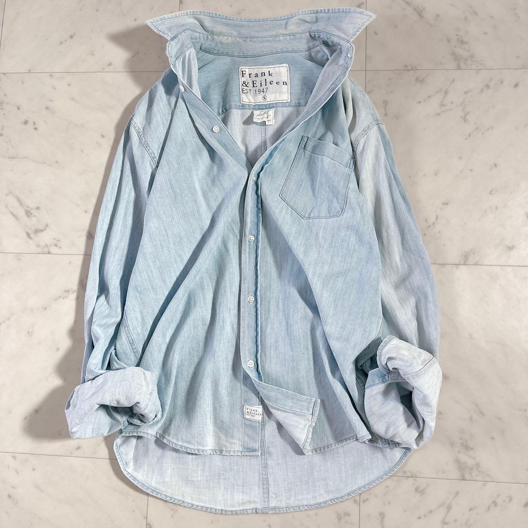 美品♪フランクアンドアイリーン LUKE ルーク デニムウォッシュドシャツ