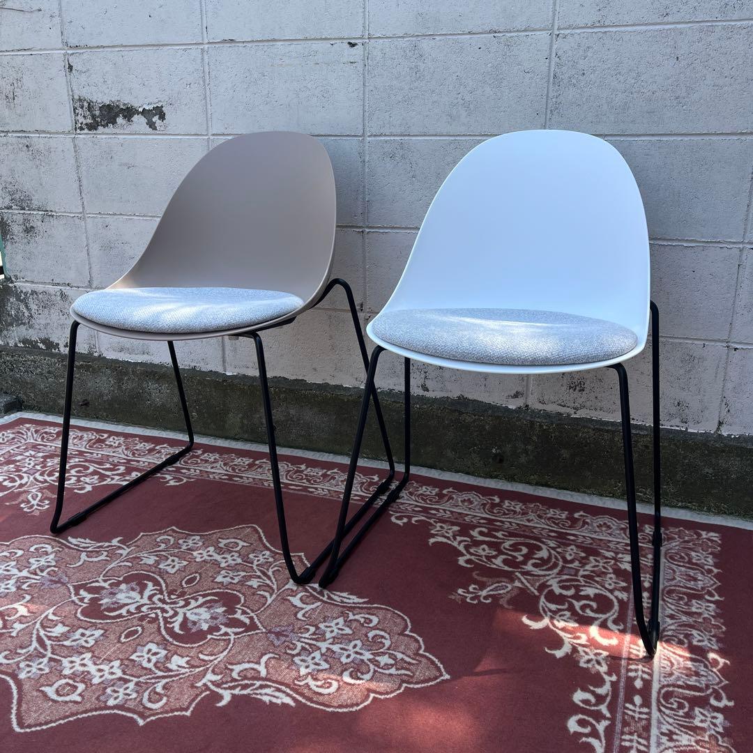 美品2点セット◾️関家具 クラッシュゲート エッグチェア スタッキングチェア 椅子