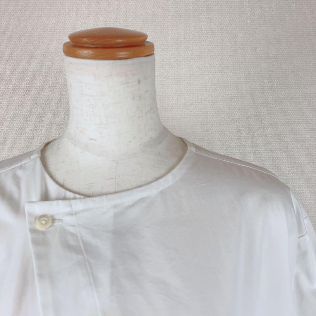 ujoh ウジョー ノーカラーオーバーサイズプルオーバーシャツ 2 ブラウス