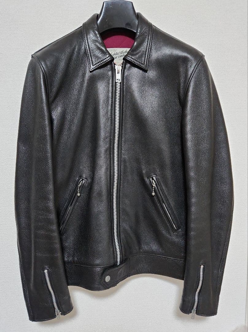 ADDICT CLOTHES ディアスキン シングルライダース　38