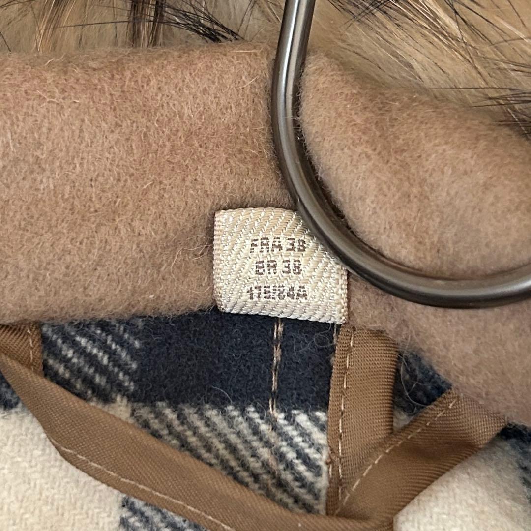 極美品 現行BURBERRY 2wayダッフルコート メガチェック ファー