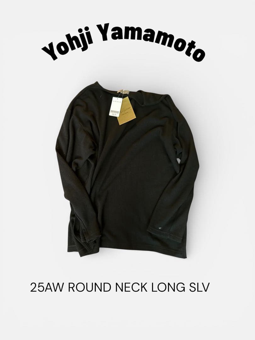 トップス Yohji Yamamoto 25AW ROUND NECK LONG SLV