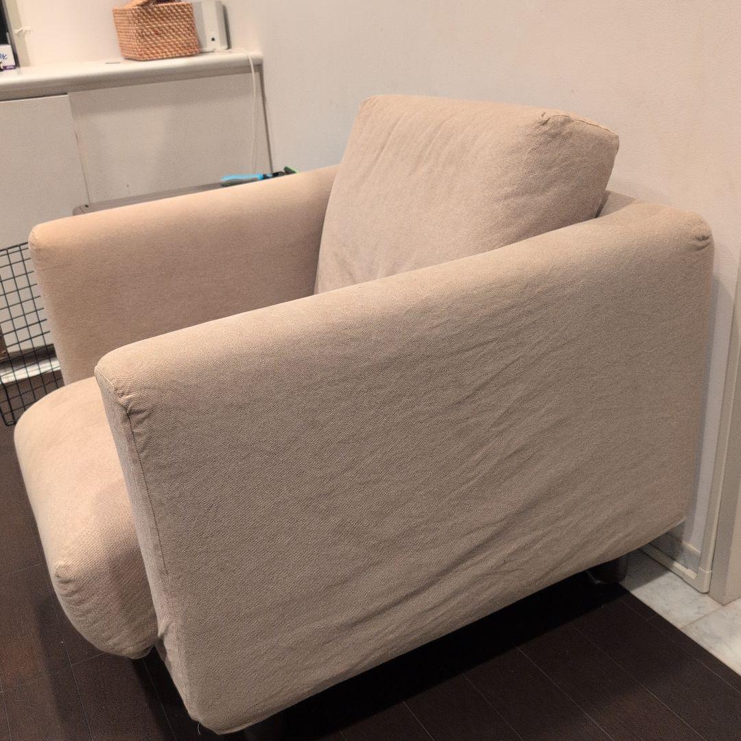 無印1人掛けソファ (カバー2種類付）