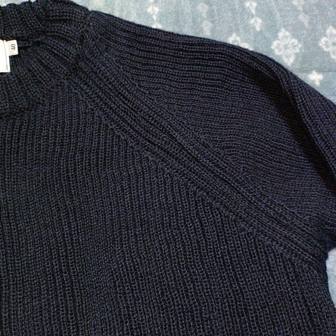 ケリーウーレンミルズ フィッシャーマン リブ クルーネック セーター 40
