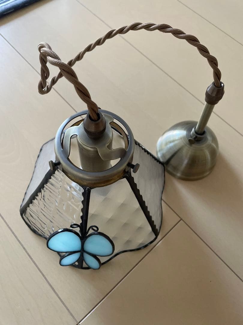 ペンダントライトステンドグラス⭐︎日本製 Papillon Bleu