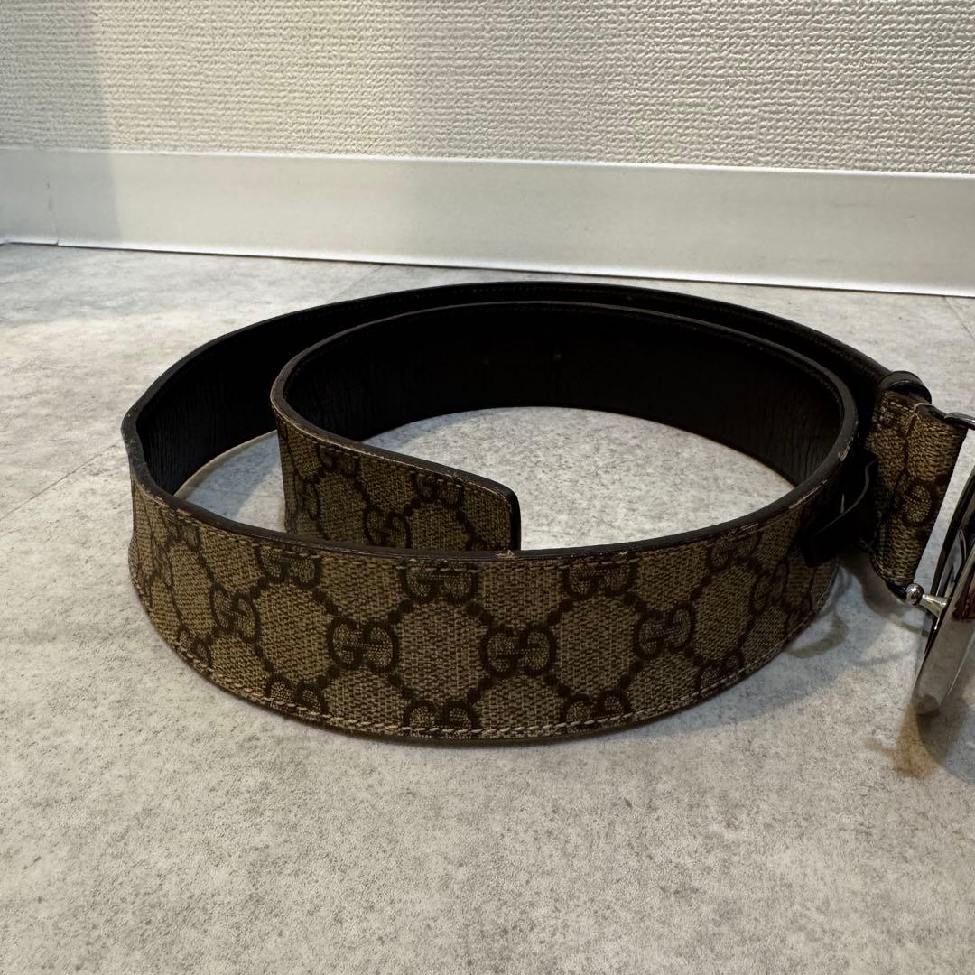 ミミーGucci GGキャンバス ベルト ブラウン