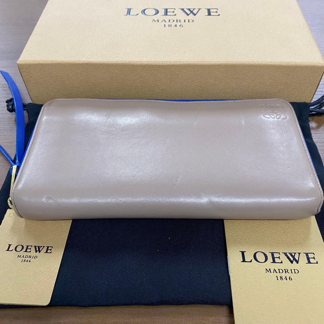 新品同様‼️ロエベ　LOEWE 財布　長財布　アナグラム　ラウンドファスナー