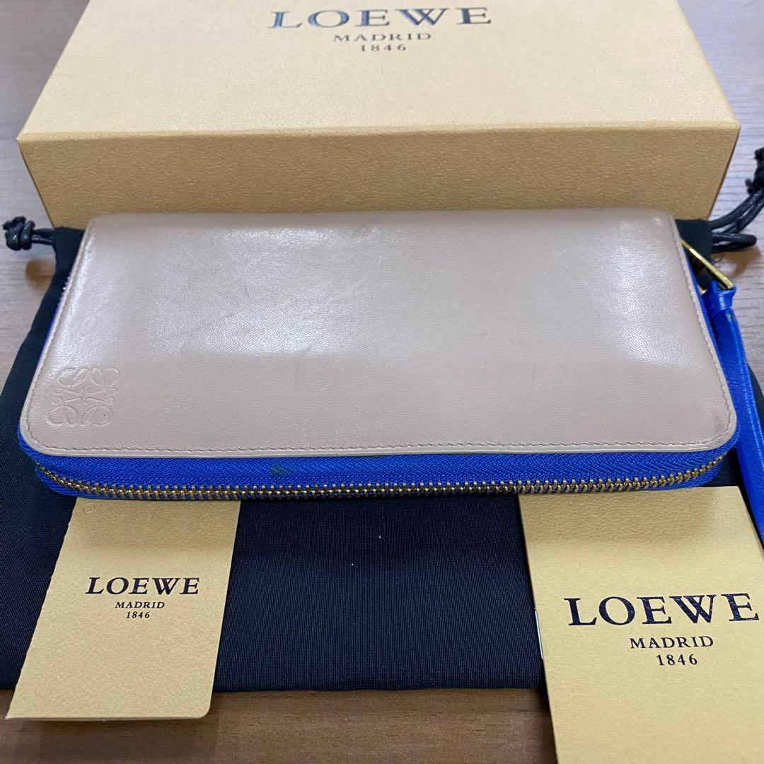 新品同様‼️ロエベ　LOEWE 財布　長財布　アナグラム　ラウンドファスナー